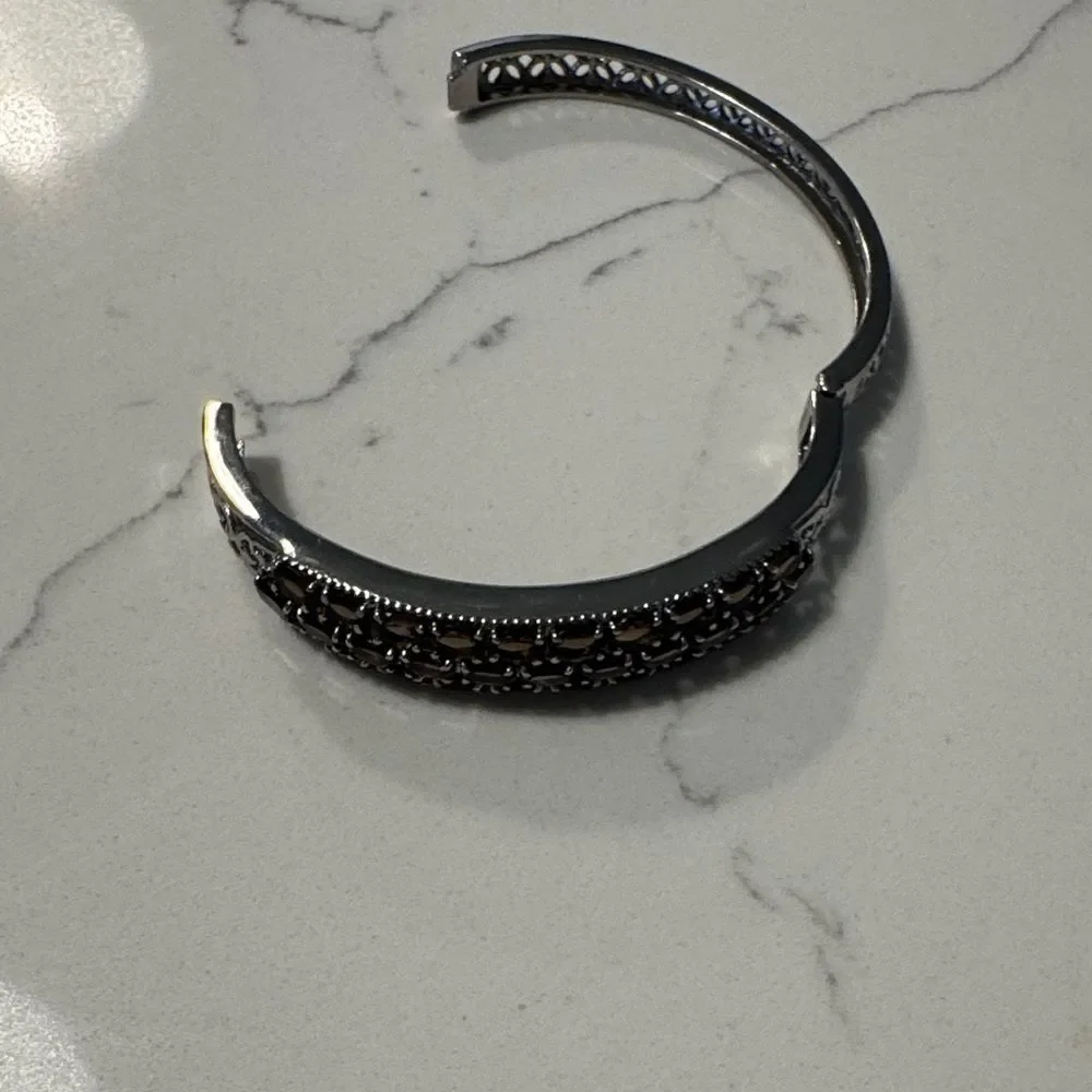 Elegant Silver and Black Women's Bracelet